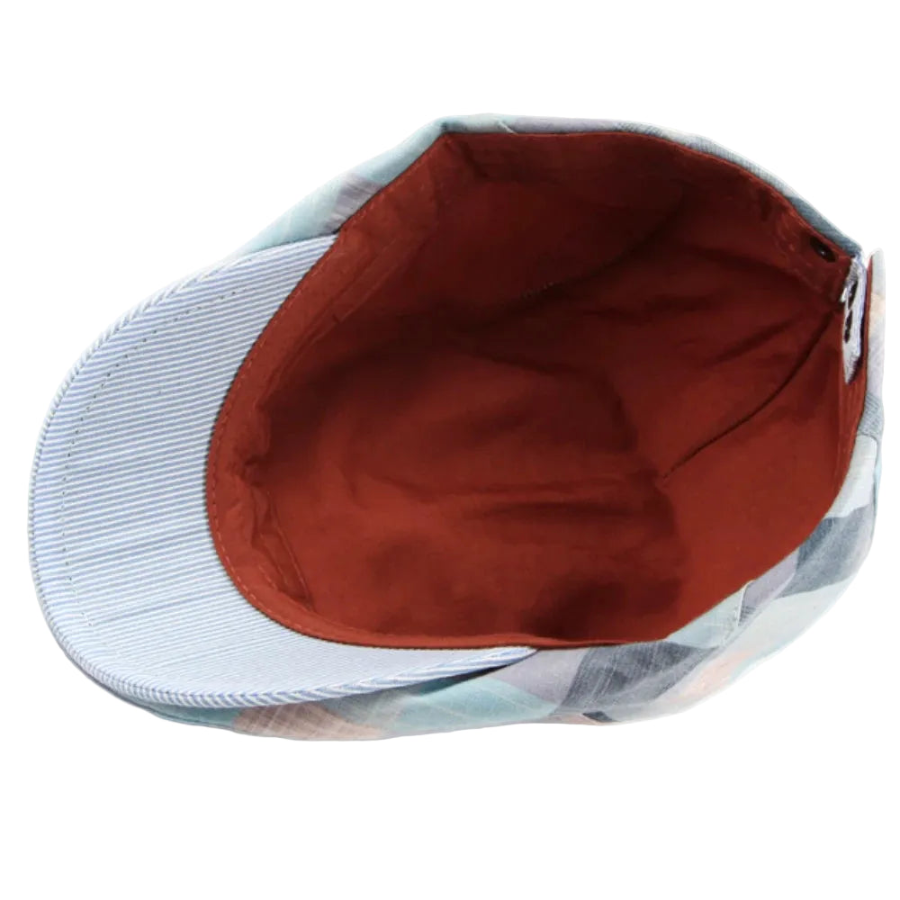 Men’s Patchwork Check Flat Cap