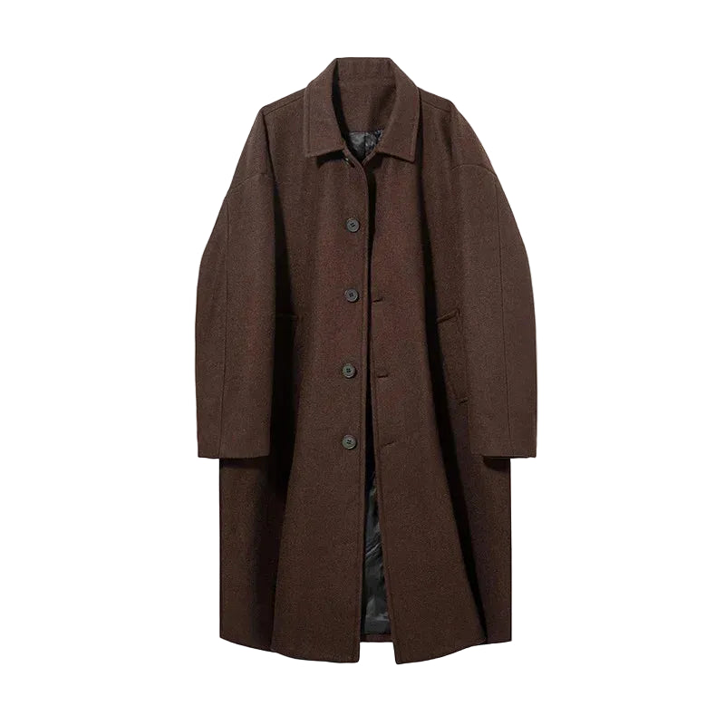 Men’s Point Collar Long Coat