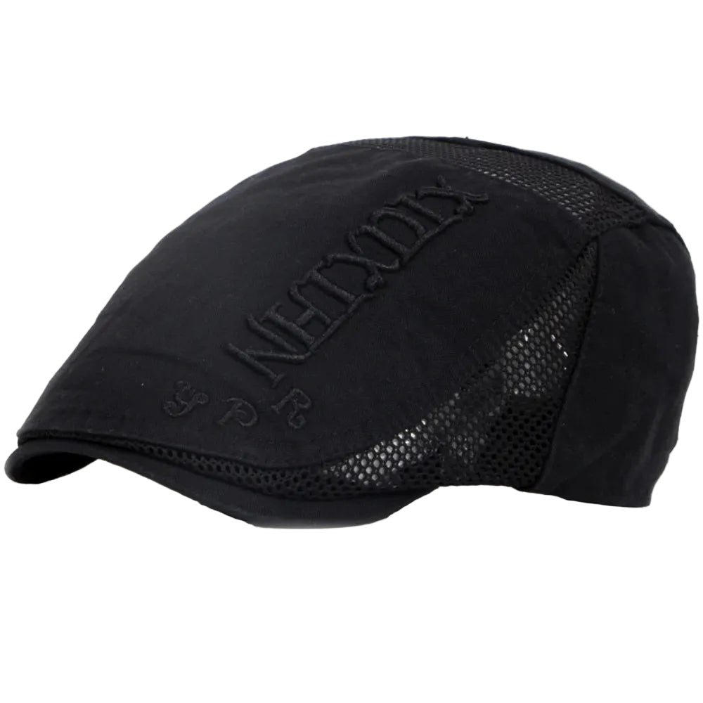 Men’s Raised Text Flat Cap