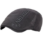 Men’s Raised Text Flat Cap