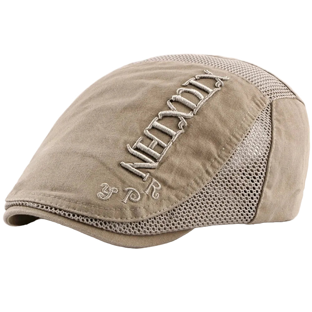 Men’s Raised Text Flat Cap