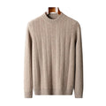 Men’s Round Neck Chevron-Pattern Sweater