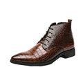 Men’s Scale Pattern Ankle Boots