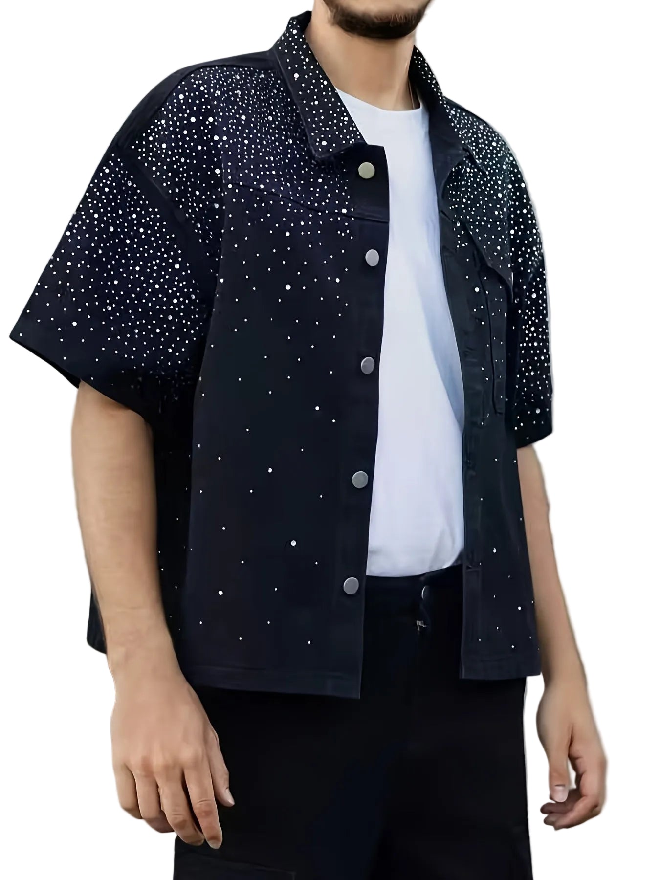 Men’s Short-Sleeved Shirt with Chest Pocket