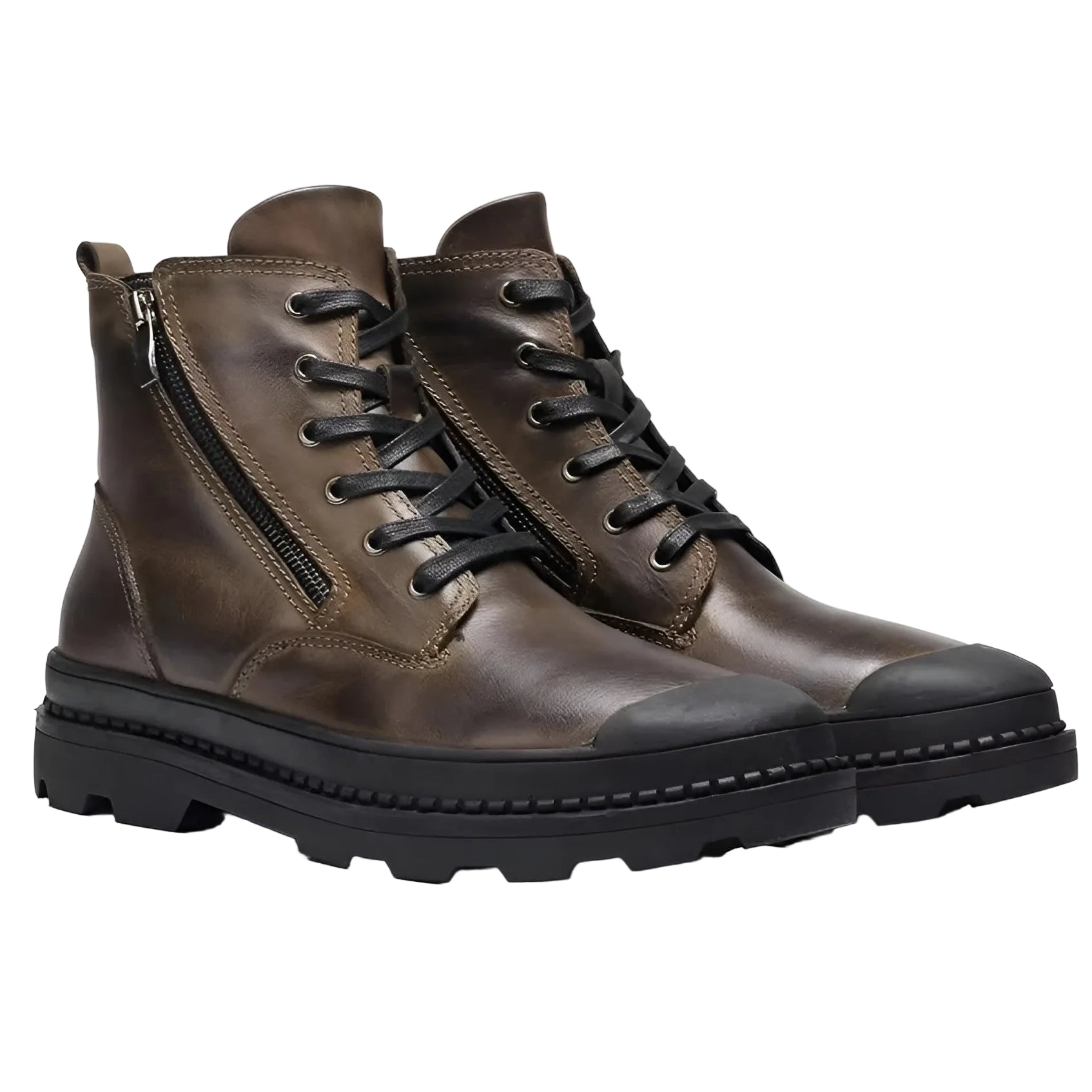 Men’s Side Zip Lace-Up Boots