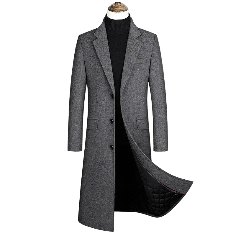 Men’s Three-Button Long Coat