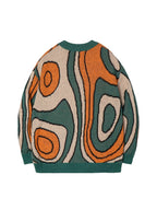 Men’s V-Neck Cardigan with Abstract Pattern