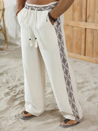 Men’s Wide-Leg Pants with Geometric Pattern