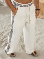 Men’s Wide-Leg Pants with Geometric Pattern