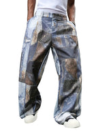 Men’s Wide-Leg Pants with Graphic Print