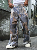 Men’s Wide-Leg Pants with Graphic Print