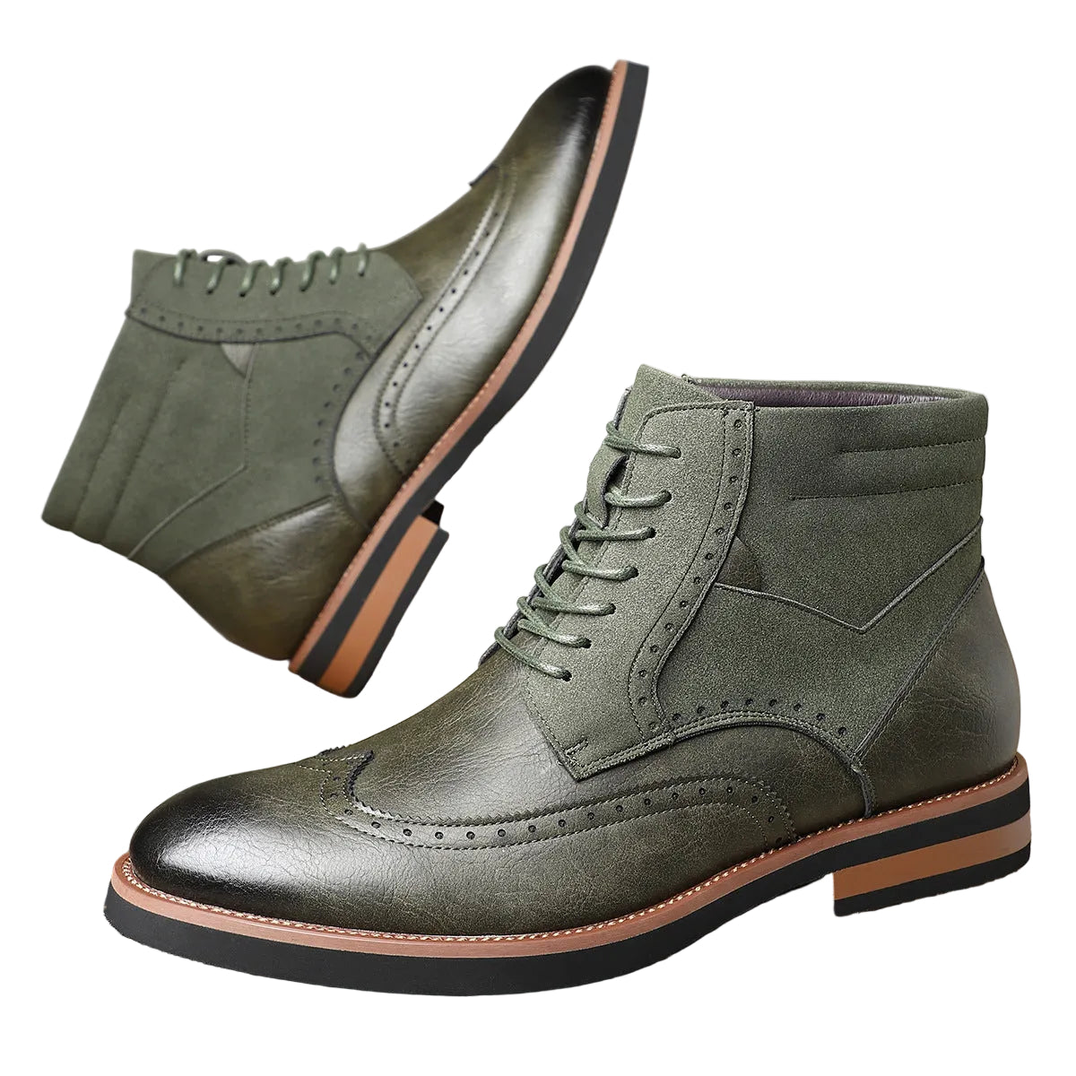 Men’s Wingtip Lace-Up Boots