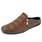 Men’s Zip Detail Mule Loafers