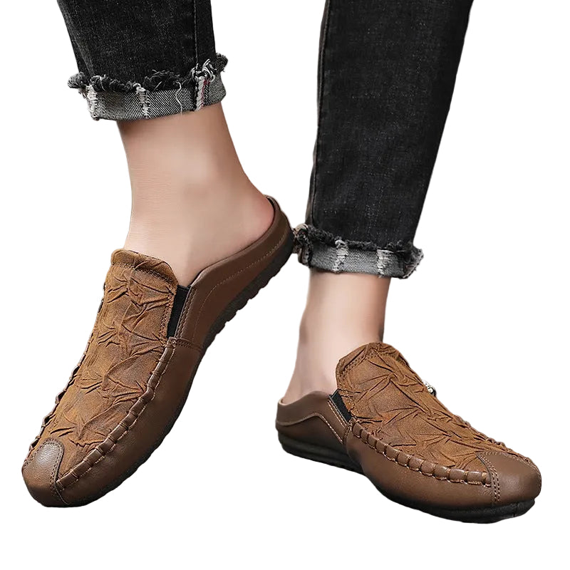 Men’s Zip Detail Mule Loafers