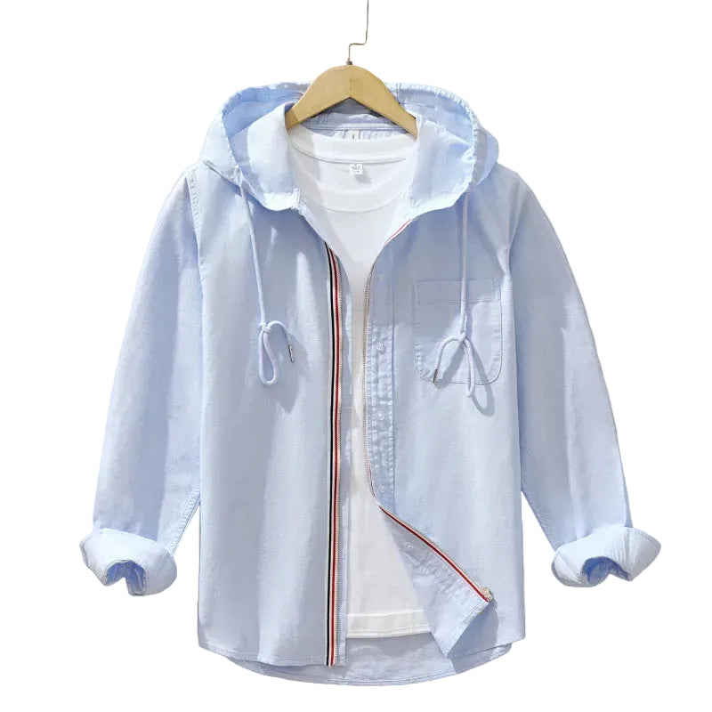 Men's Zip-Up Hooded Shirt