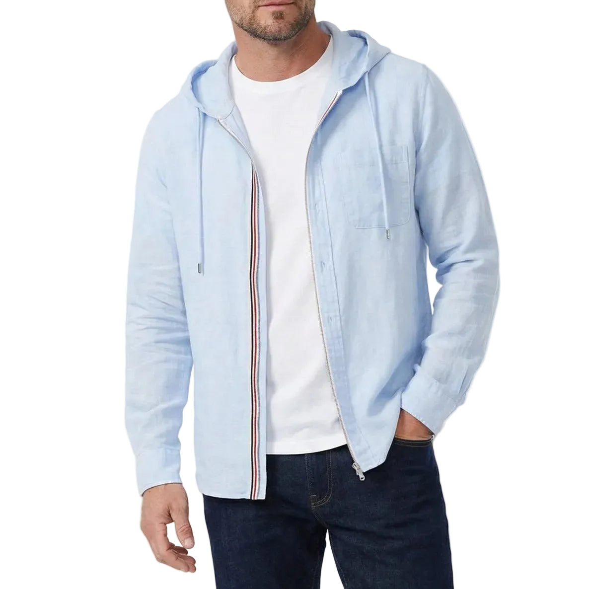 Men's Zip-Up Hooded Shirt