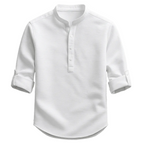 Men's Band Collar Tab Sleeve Shirt