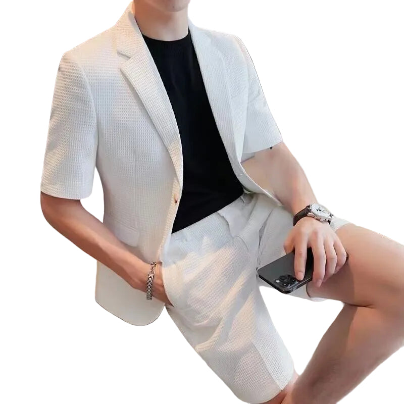 Men's Blazer and Shorts Set