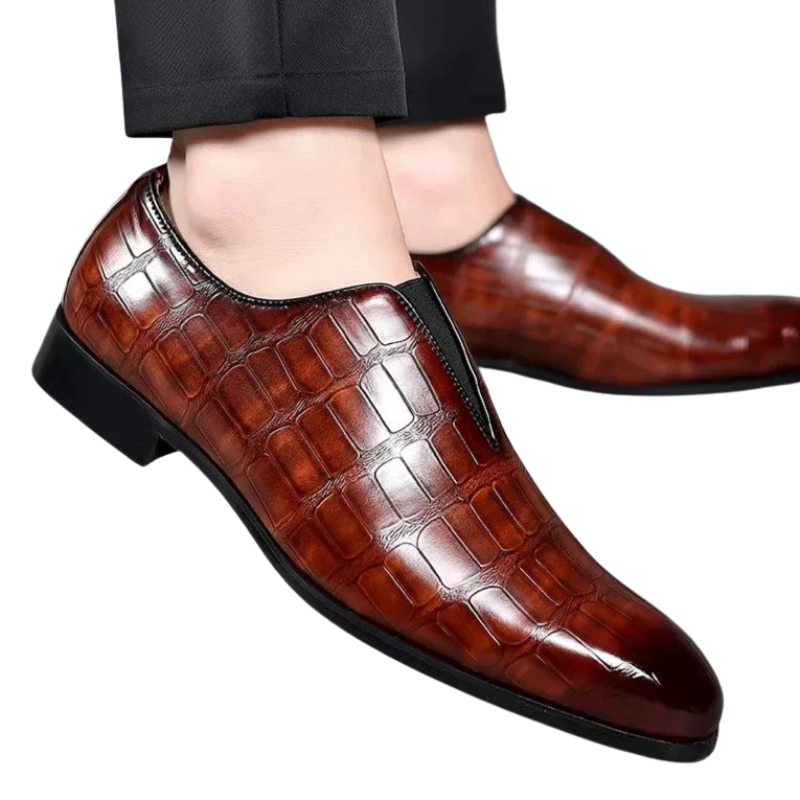 Men's Block Pattern Loafers