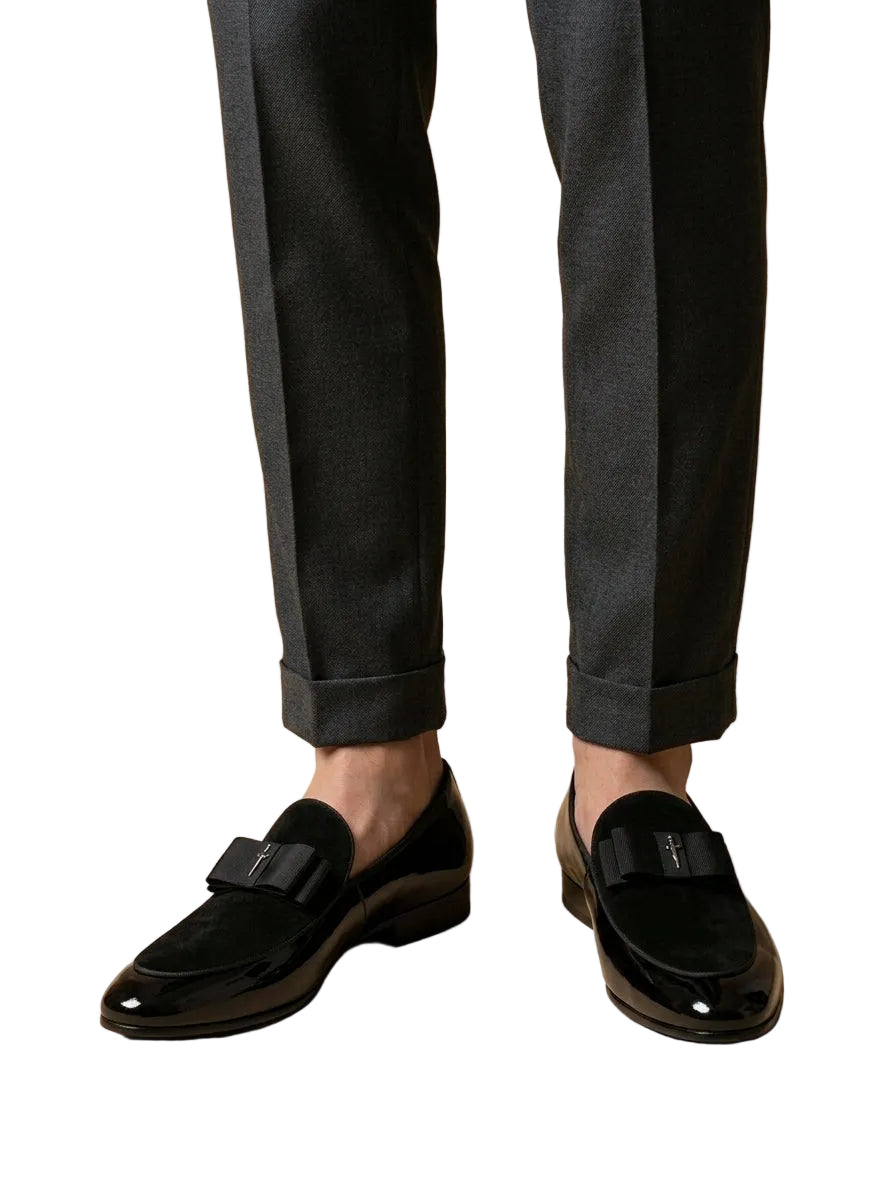 Men's Bow Detail Slip-On Shoes