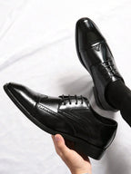 Men's Brogue Cap Toe Derby Shoes