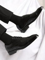 Men's Brogue Cap Toe Derby Shoes