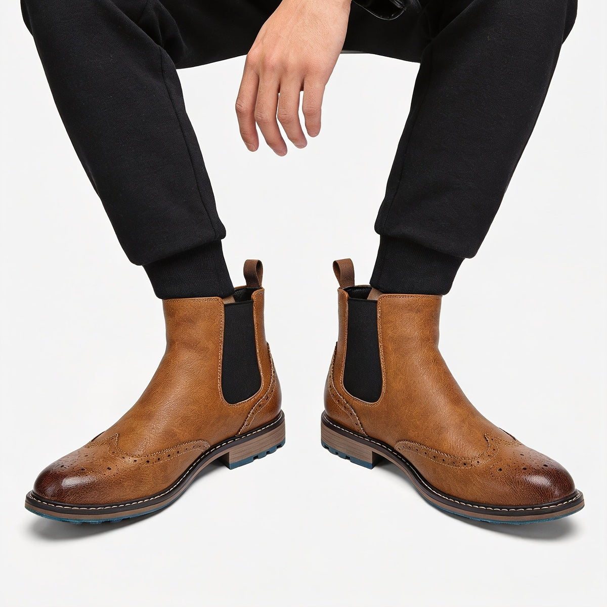 Men's Brogue Chelsea Boots