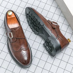 Men's Brogue Monk Strap Shoes