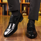 Men's Brogue Wingtip Derby Shoes