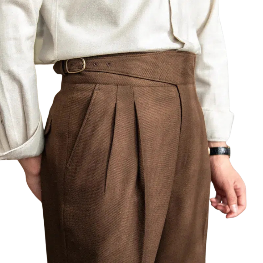 Men's Buckle Pleat Trouser