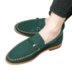 Men's Buckle Strap Slip-On Loafers