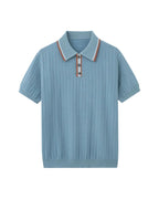 Men's Button Collar Polo Shirt