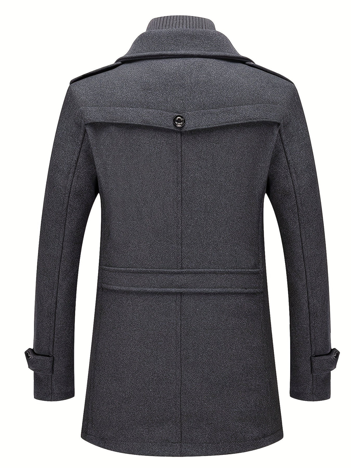 Men's Button Front Long Coat