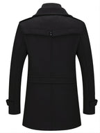 Men's Button Front Long Coat