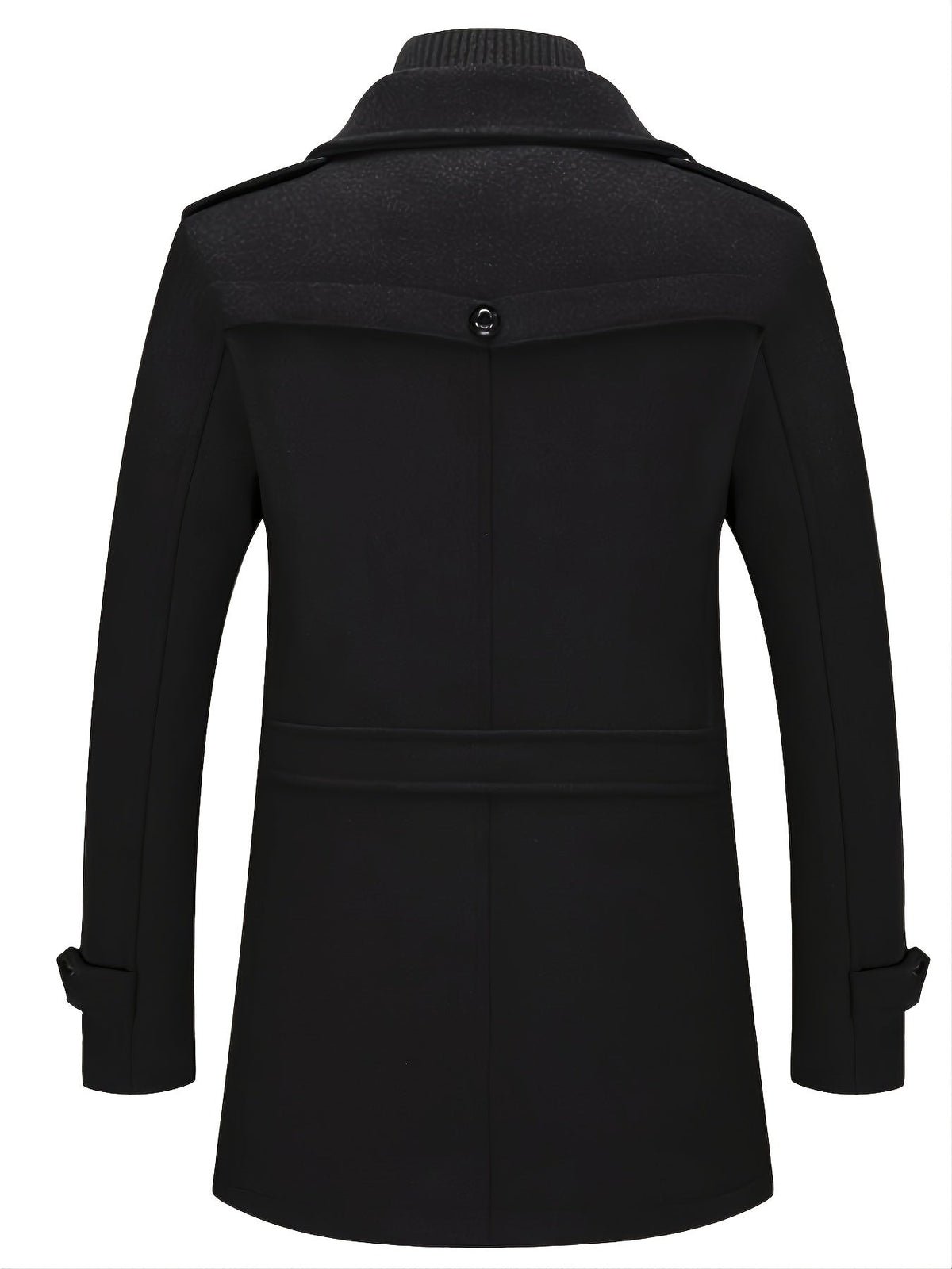 Men's Button Front Long Coat