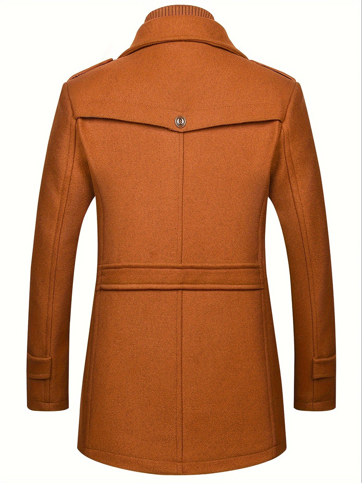 Men's Button Front Long Coat