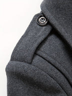 Men's Button Front Long Coat