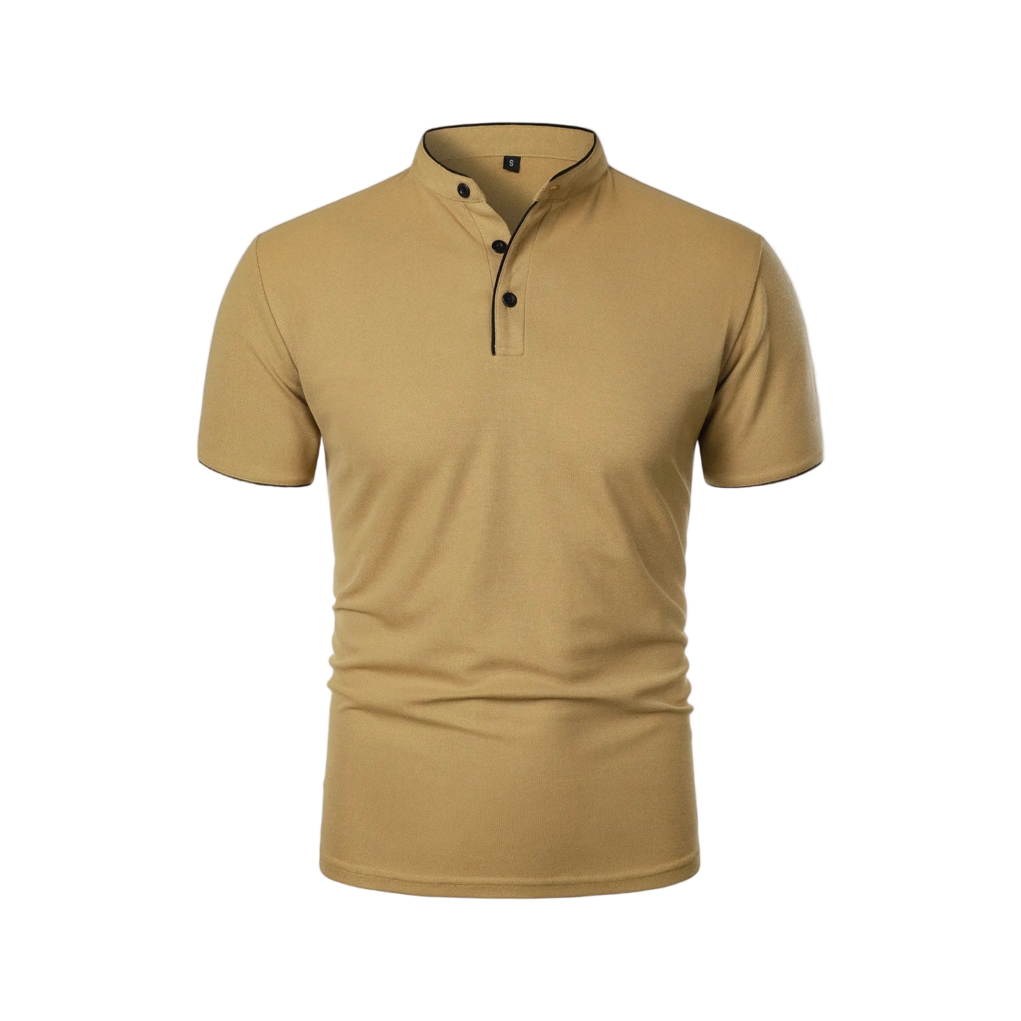 Men's Button Neck Polo Shirt