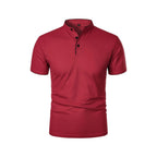 Men's Button Neck Polo Shirt
