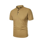 Men's Button Neck Polo Shirt