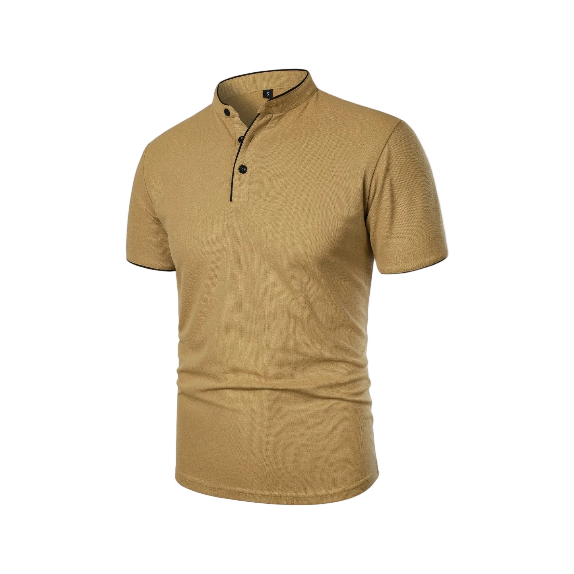 Men's Button Neck Polo Shirt