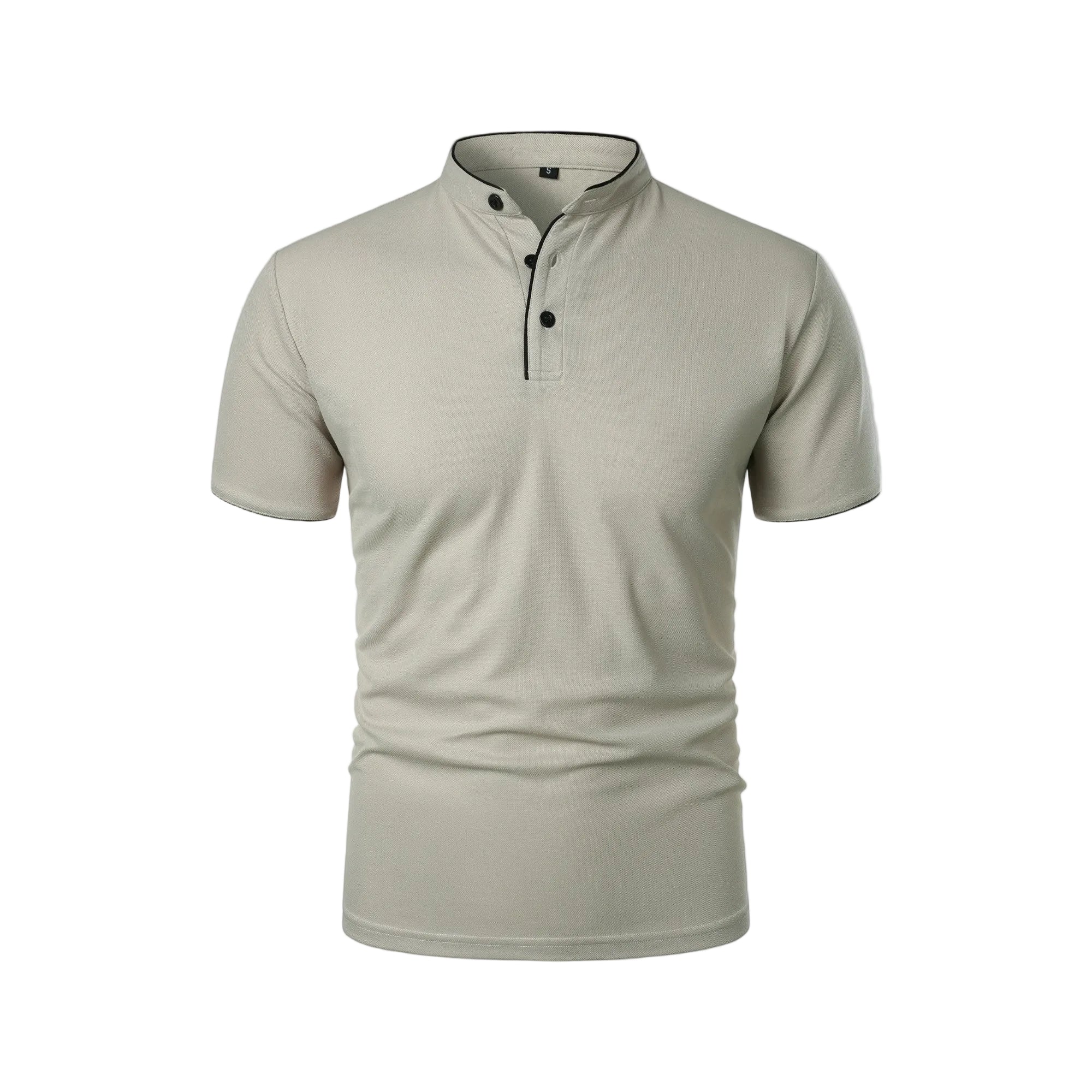 Men's Button Neck Polo Shirt