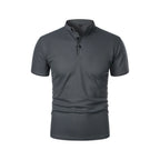 Men's Button Neck Polo Shirt