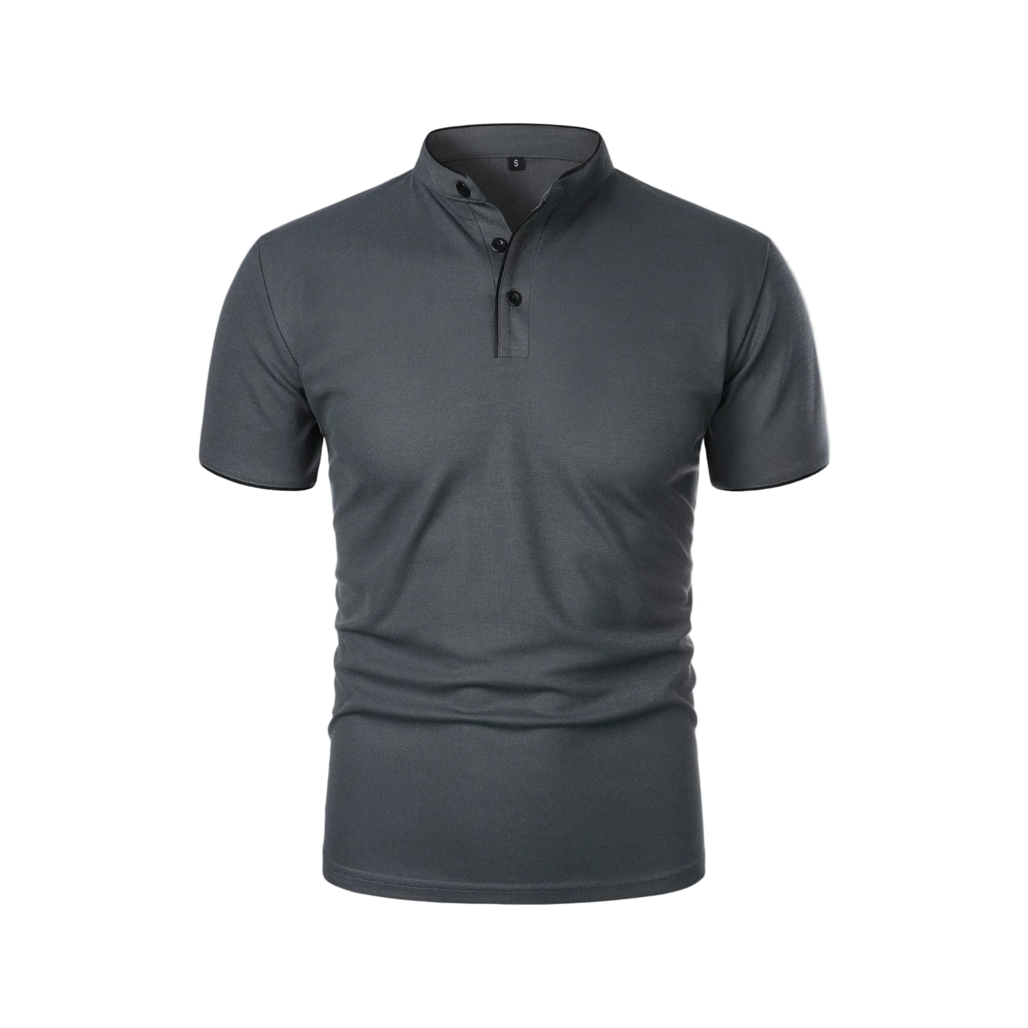 Men's Button Neck Polo Shirt
