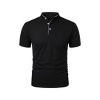 Men's Button Neck Polo Shirt