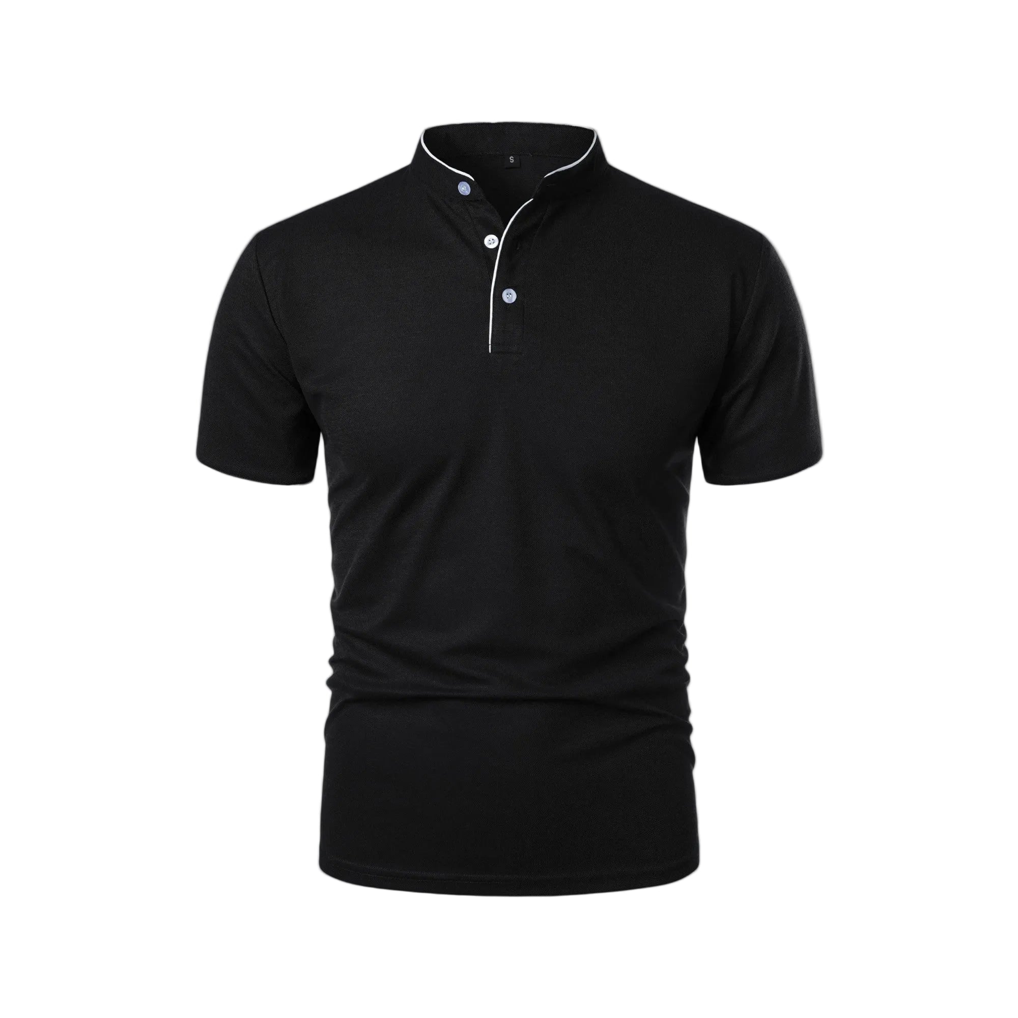 Men's Button Neck Polo Shirt