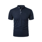 Men's Button Neck Polo Shirt