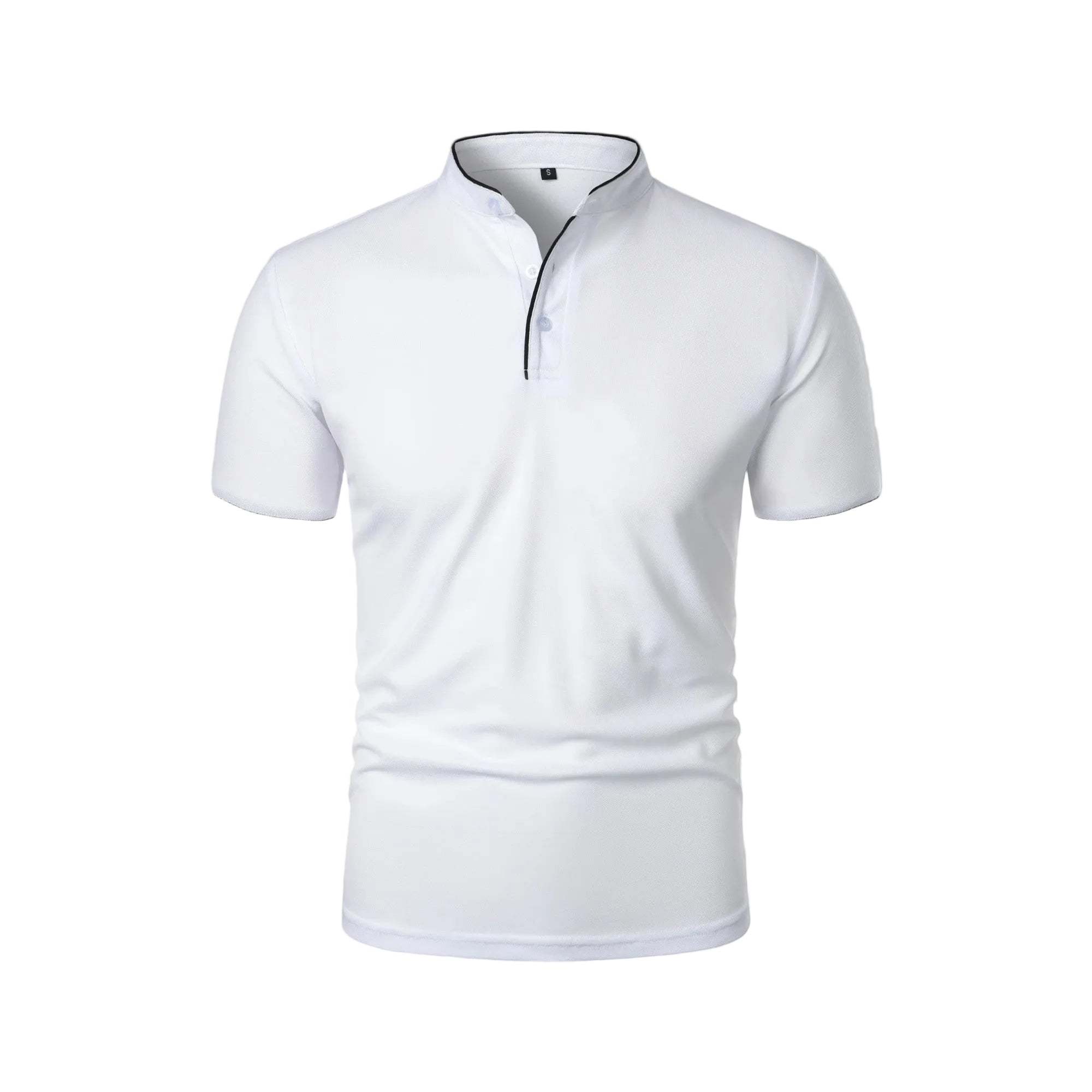 Men's Button Neck Polo Shirt
