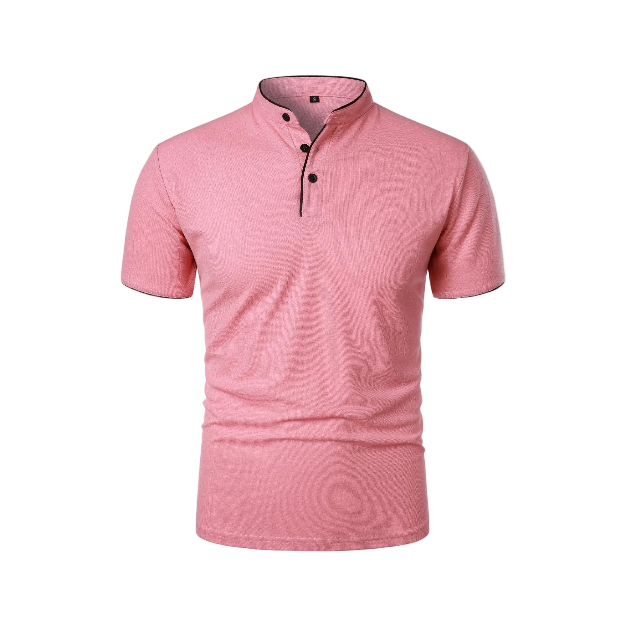 Men's Button Neck Polo Shirt
