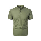 Men's Button Neck Polo Shirt
